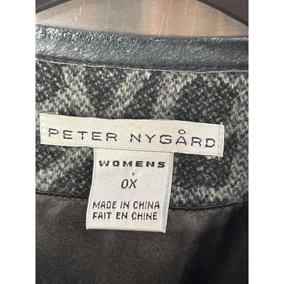 Peter Nygard Womens OX Animal Print Cardigan Sweater Jacket With Zipper & Pocket - Picture 2 of 16